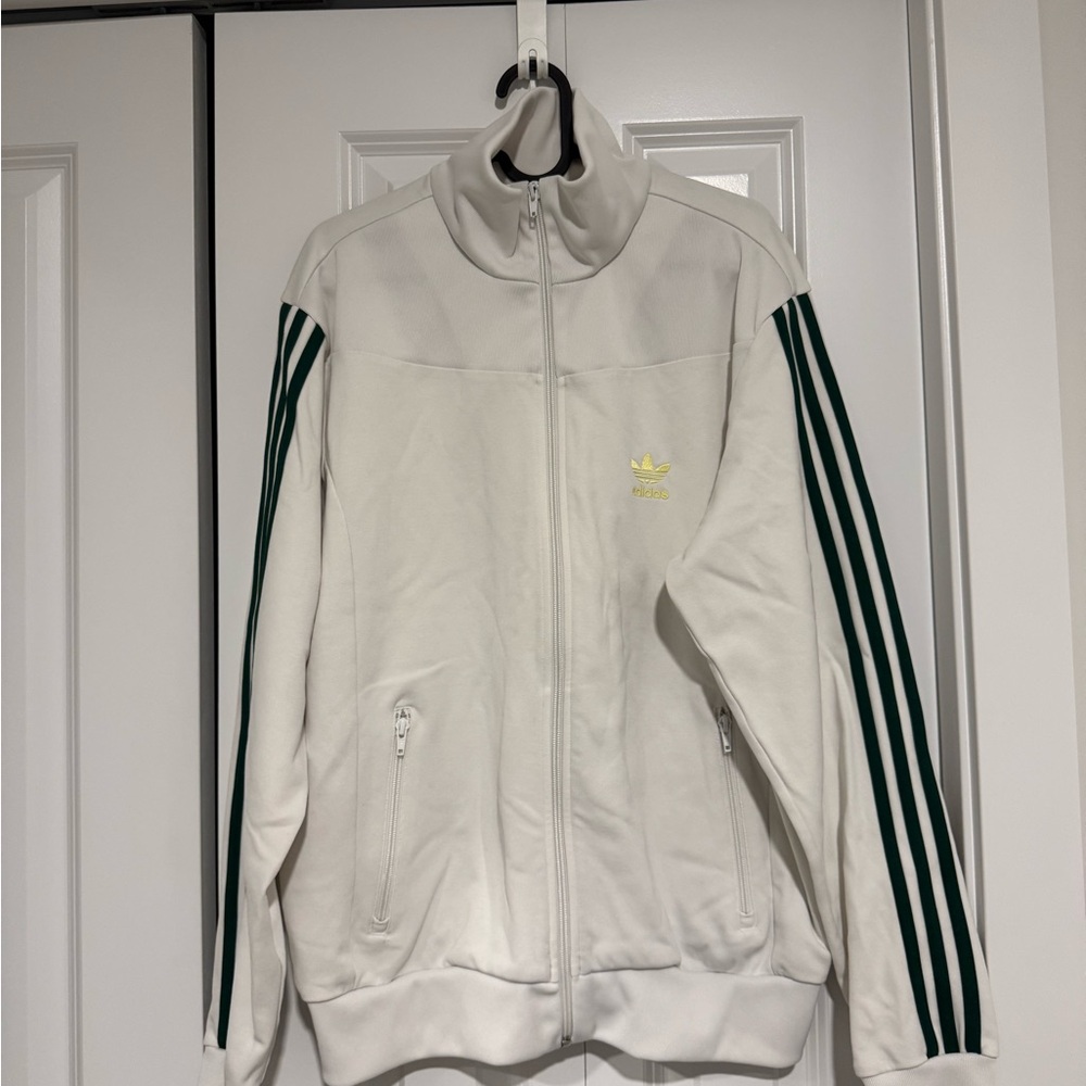 Adidas White/Green/Lemon Track Jersey Jacket